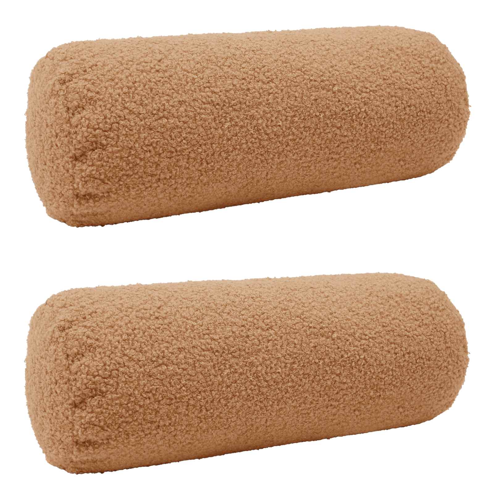vidaXL Poszewka na poduszkę 2 pcs HEERLEN Beżowy Ø 15 x 40 cm Bouclé