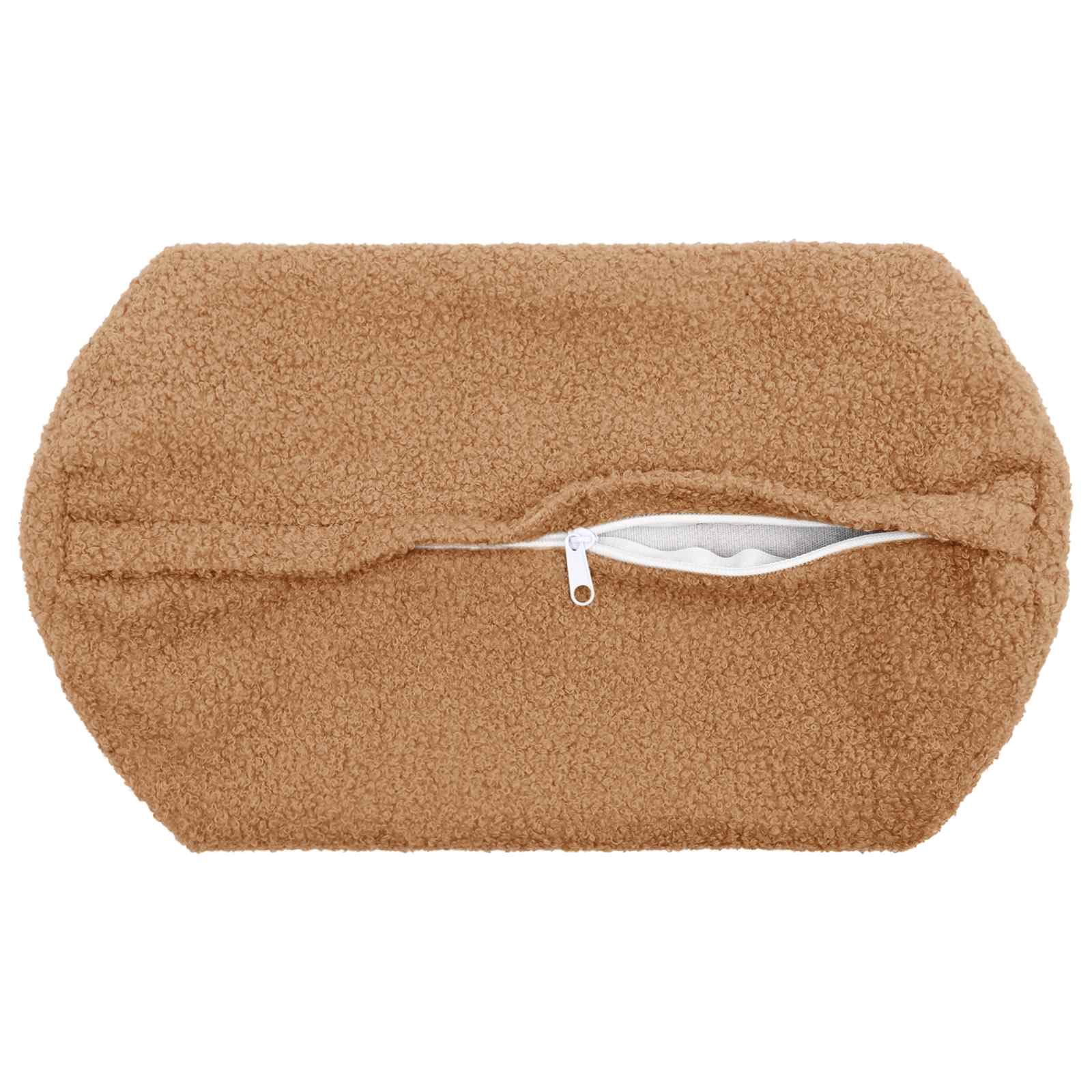 vidaXL Poszewka na poduszkę 2 pcs HEERLEN Beżowy Ø 15 x 40 cm Bouclé