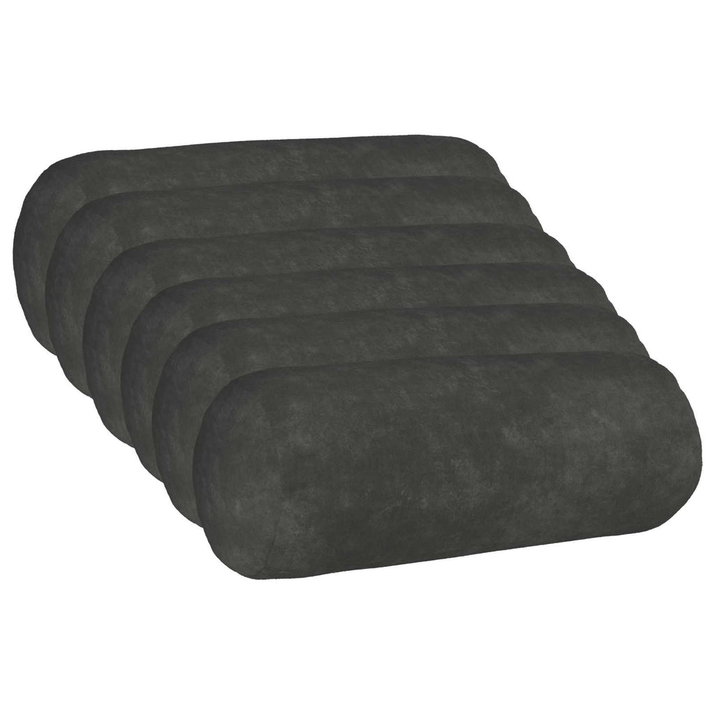 vidaXL Poszewka na poduszkę 6 pcs HEERLEN antracytowy Ø 15 x 40 cm