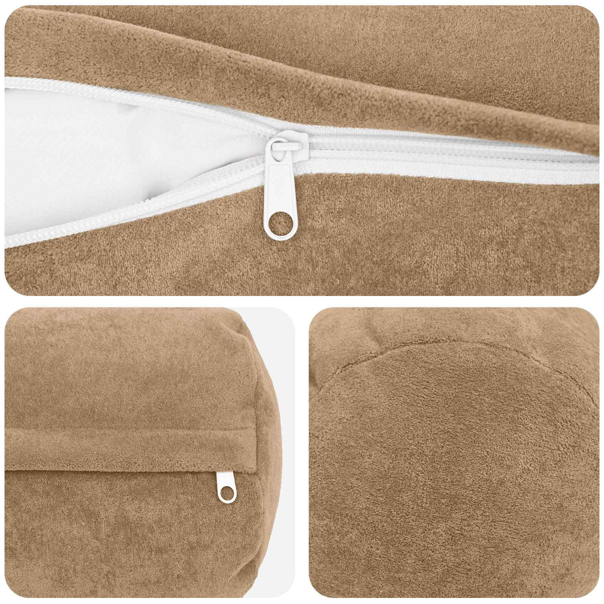vidaXL Poszewka na poduszkę 6 pcs HEERLEN Ciemnoszary Ø 15 x 40 cm