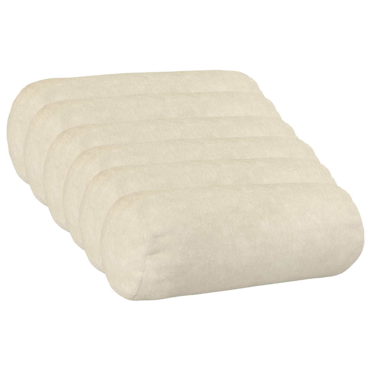 vidaXL Poszewka na poduszkę 6 pcs HEERLEN kremowy Ø 15 x 40 cm