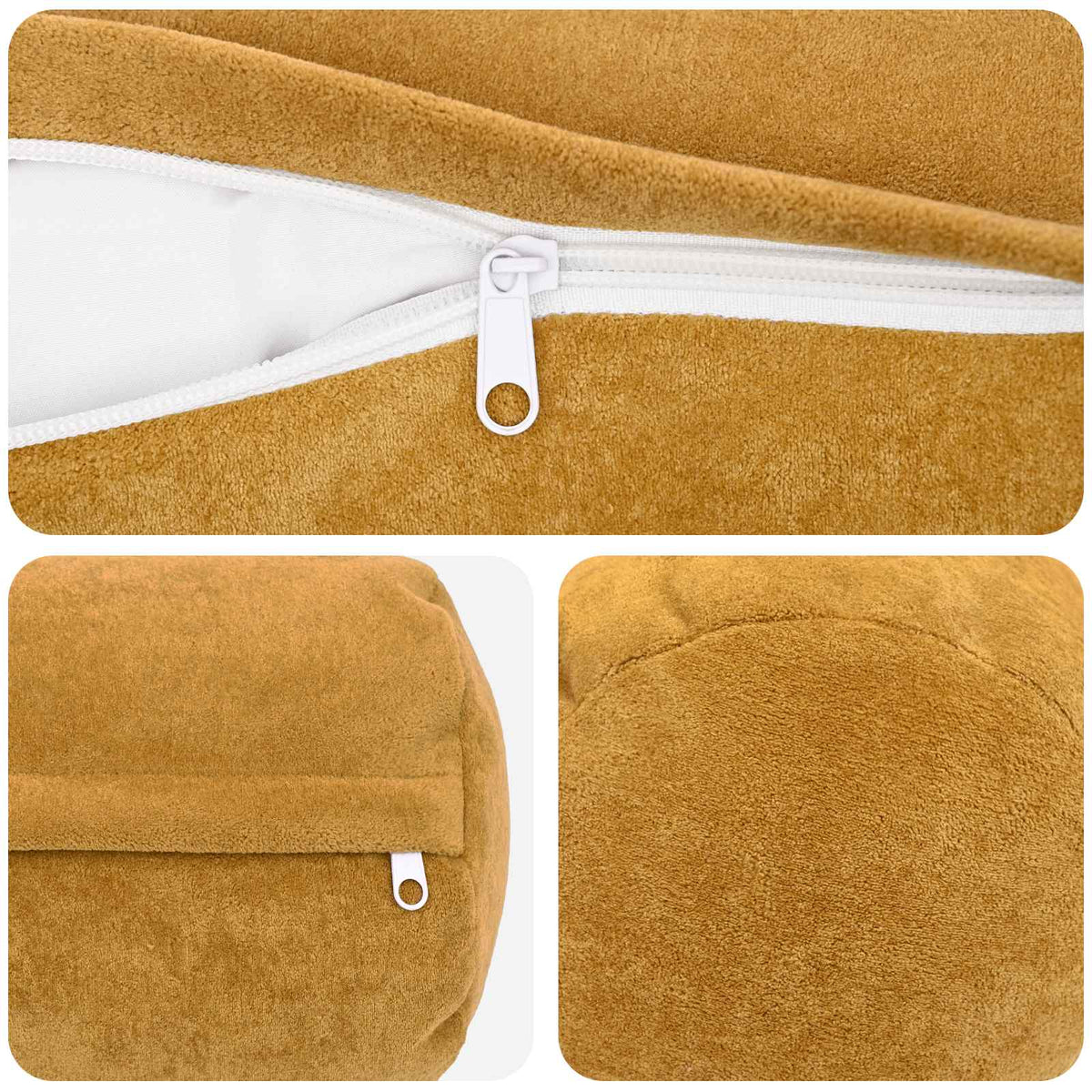 vidaXL Poszewka na poduszkę 2 pcs HEERLEN żółty Ø 15 x 40 cm
