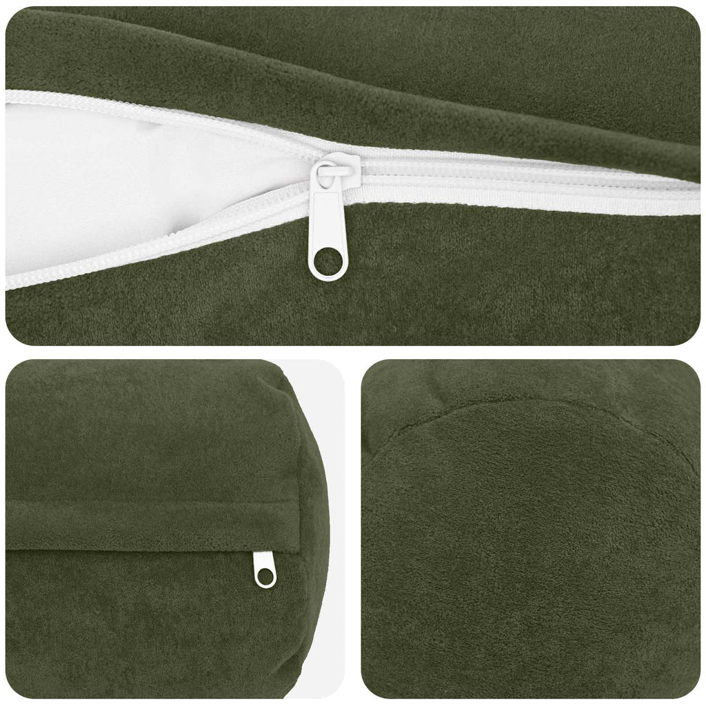 vidaXL Poszewka na poduszkę 2 pcs HEERLEN zielony Ø 15 x 40 cm