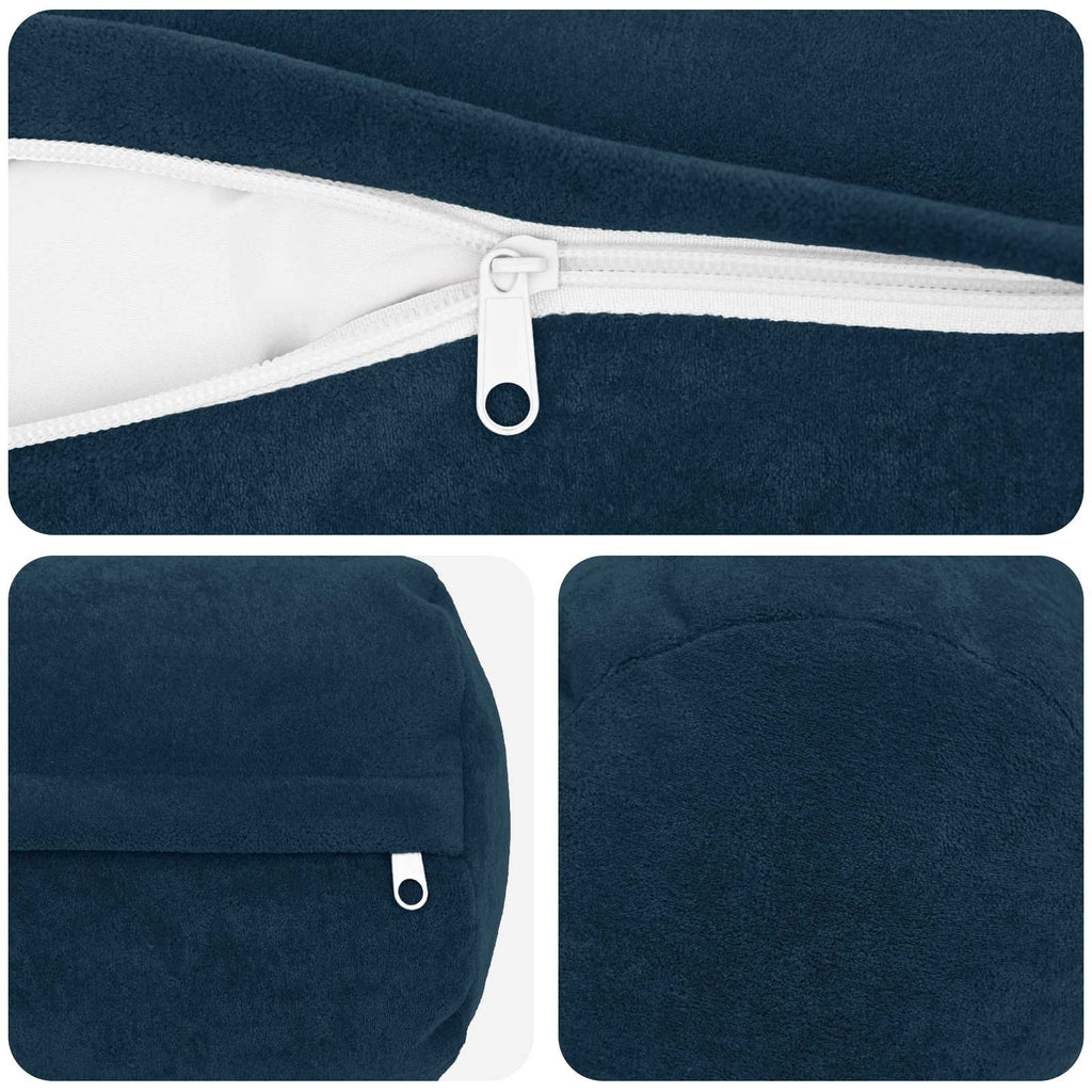 vidaXL Poszewka na poduszkę 6 pcs HEERLEN niebieski Ø 15 x 40 cm