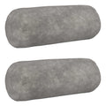 vidaXL Poszewka na poduszkę 2 pcs HEERLEN jasnoszary Ø 15 x 40 cm