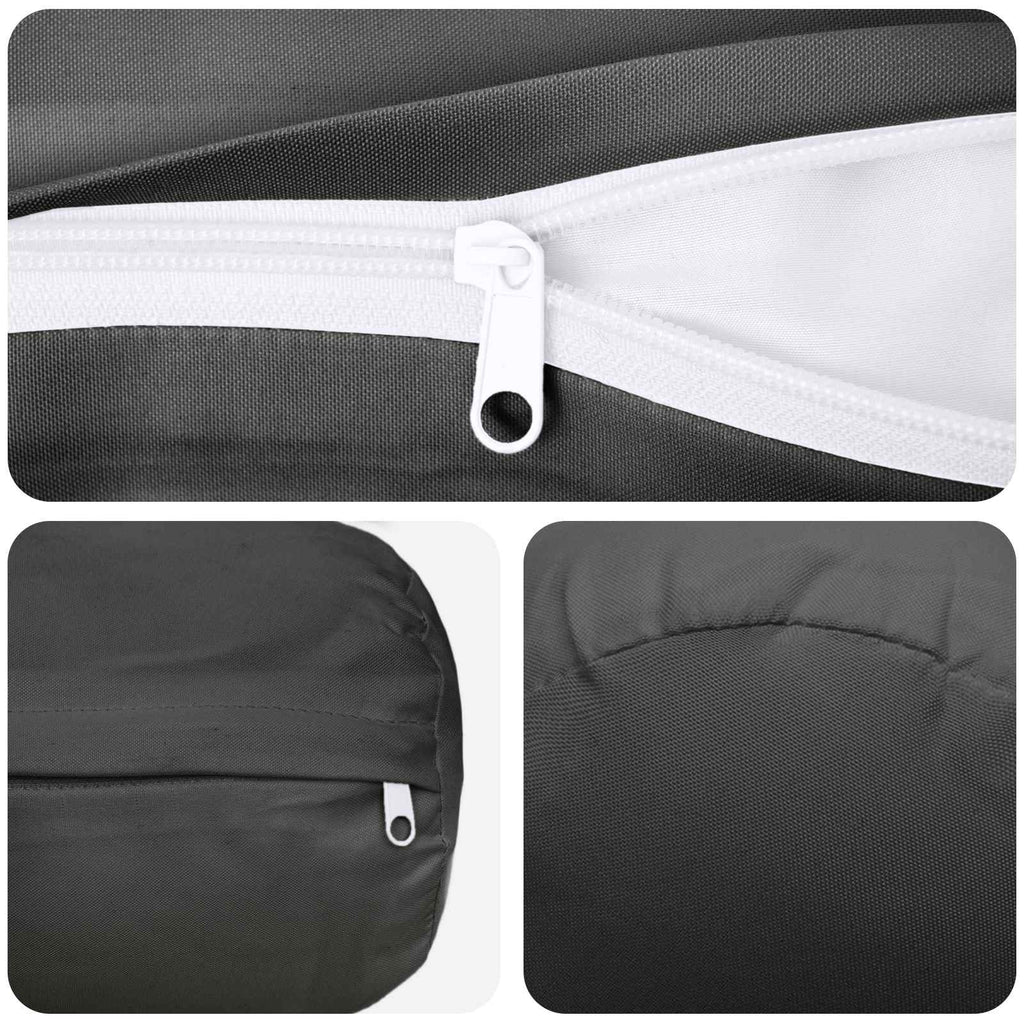 vidaXL Poszewka na poduszkę 2 pcs HEERLEN antracytowy Ø 15 x 40 cm