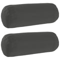 vidaXL Poszewka na poduszkę 2 pcs HEERLEN antracytowy Ø 15 x 40 cm