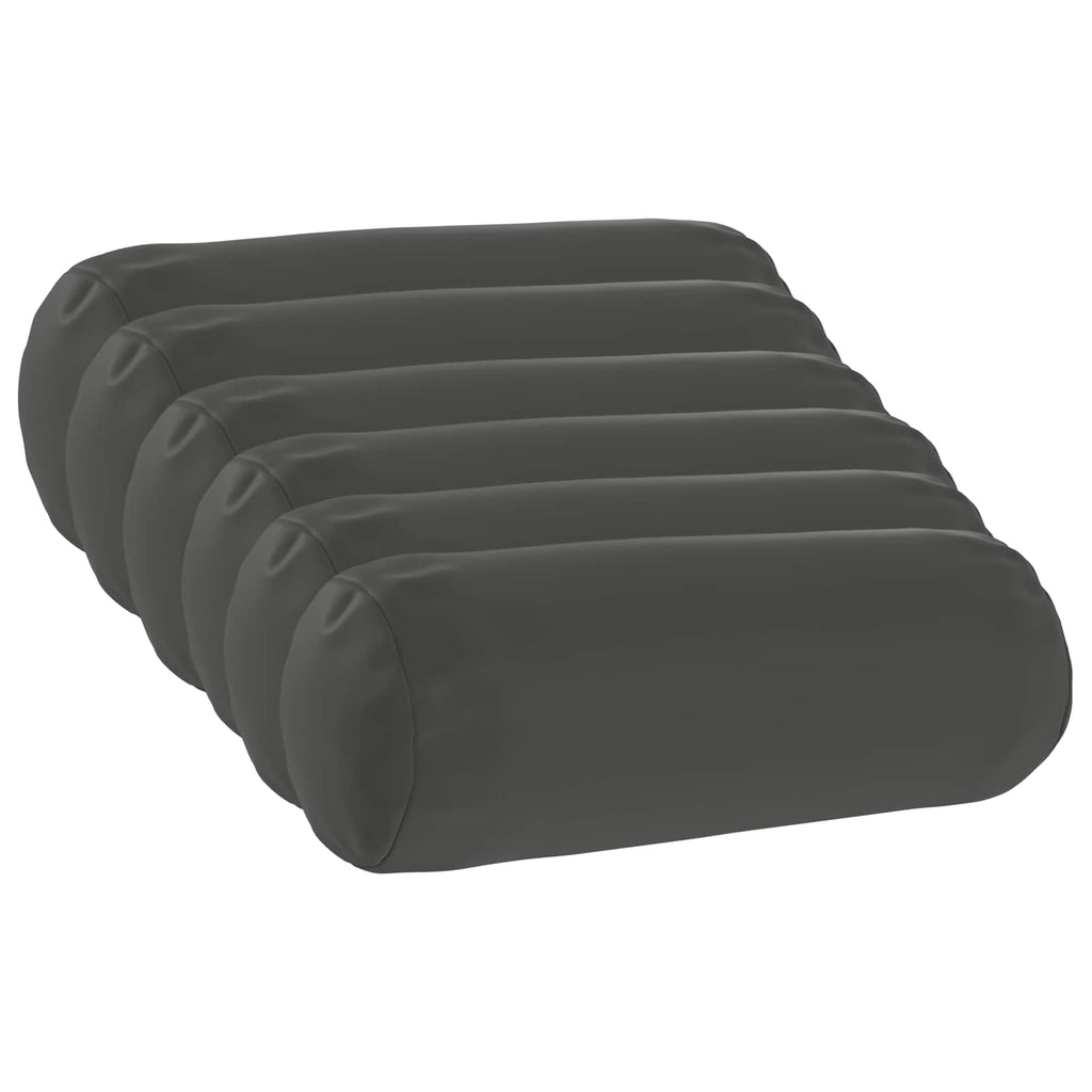 vidaXL Poszewka na poduszkę 6 pcs HEERLEN antracytowy Ø 15 x 40 cm