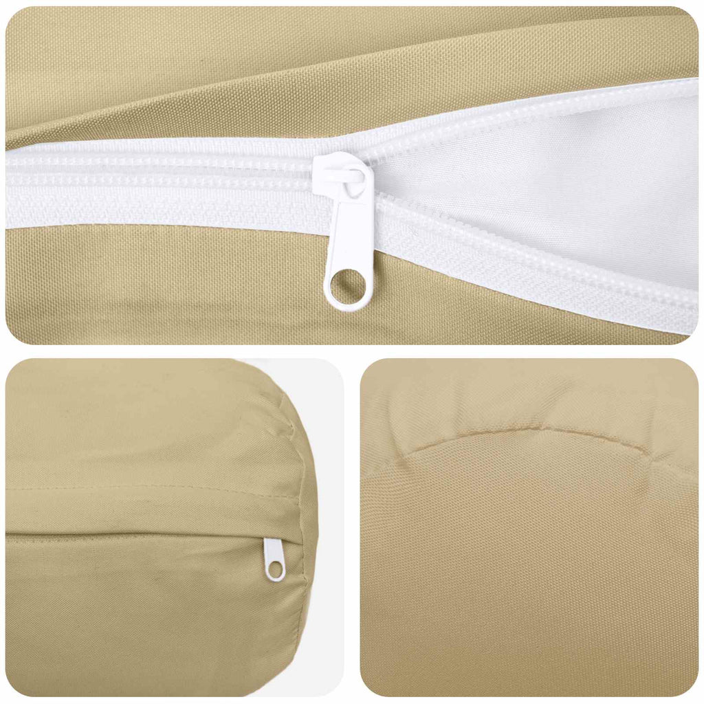 vidaXL Poszewka na poduszkę 2 pcs HEERLEN Beżowy Ø 15 x 40 cm