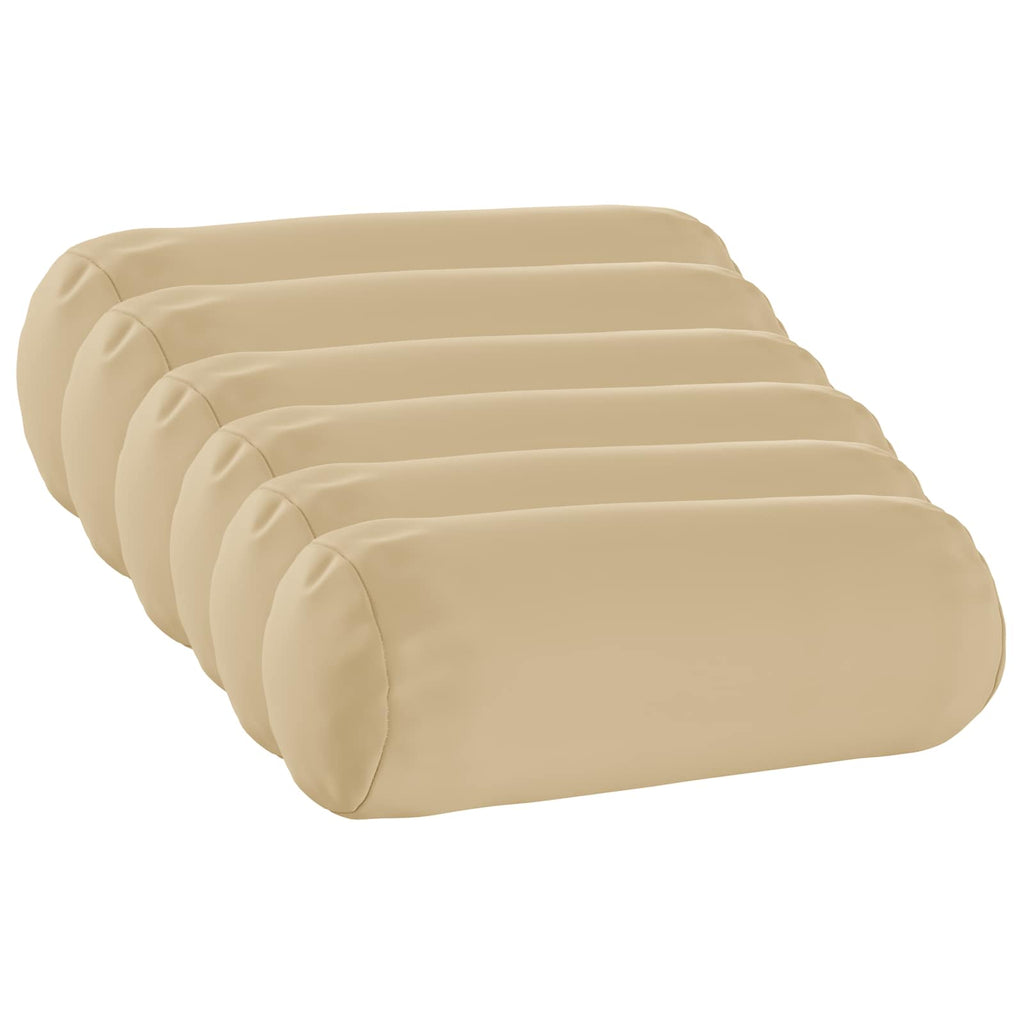 vidaXL Poszewka na poduszkę 6 pcs HEERLEN Beżowy Ø 15 x 40 cm