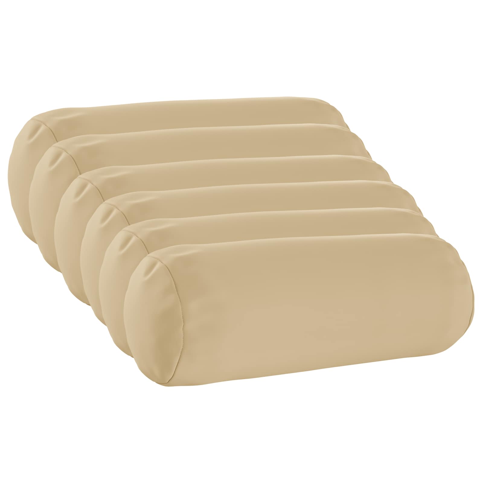 vidaXL Poszewka na poduszkę 6 pcs HEERLEN Beżowy Ø 15 x 40 cm