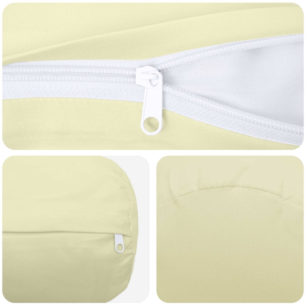vidaXL Poszewka na poduszkę 6 pcs HEERLEN kremowy Ø 15 x 40 cm