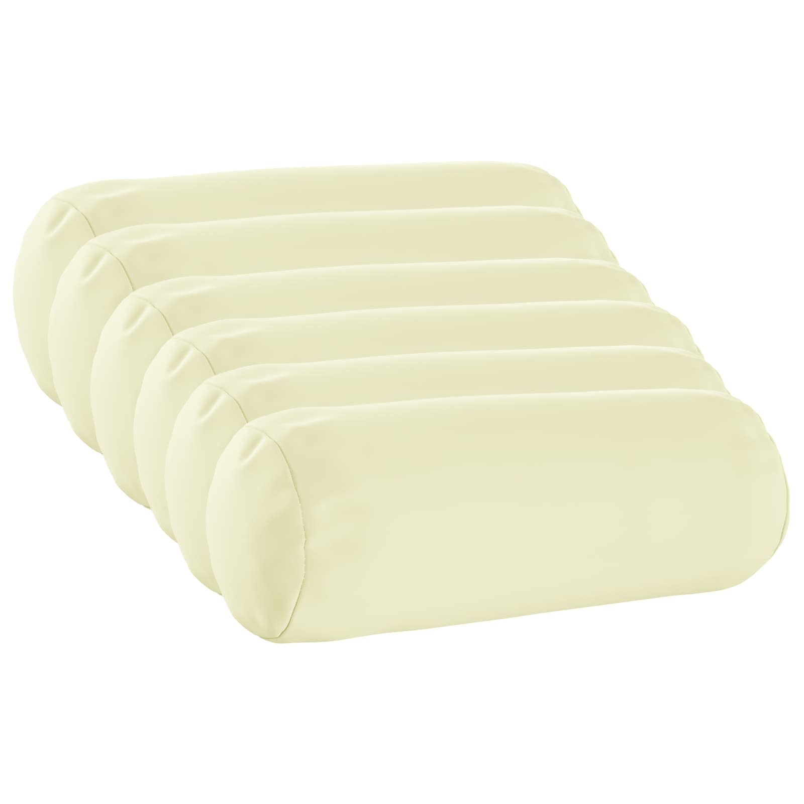 vidaXL Poszewka na poduszkę 6 pcs HEERLEN kremowy Ø 15 x 40 cm