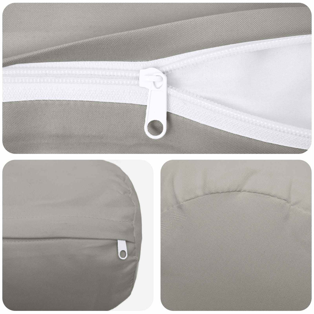 vidaXL Poszewka na poduszkę 2 pcs HEERLEN Szary Ø 15 x 40 cm Poliester
