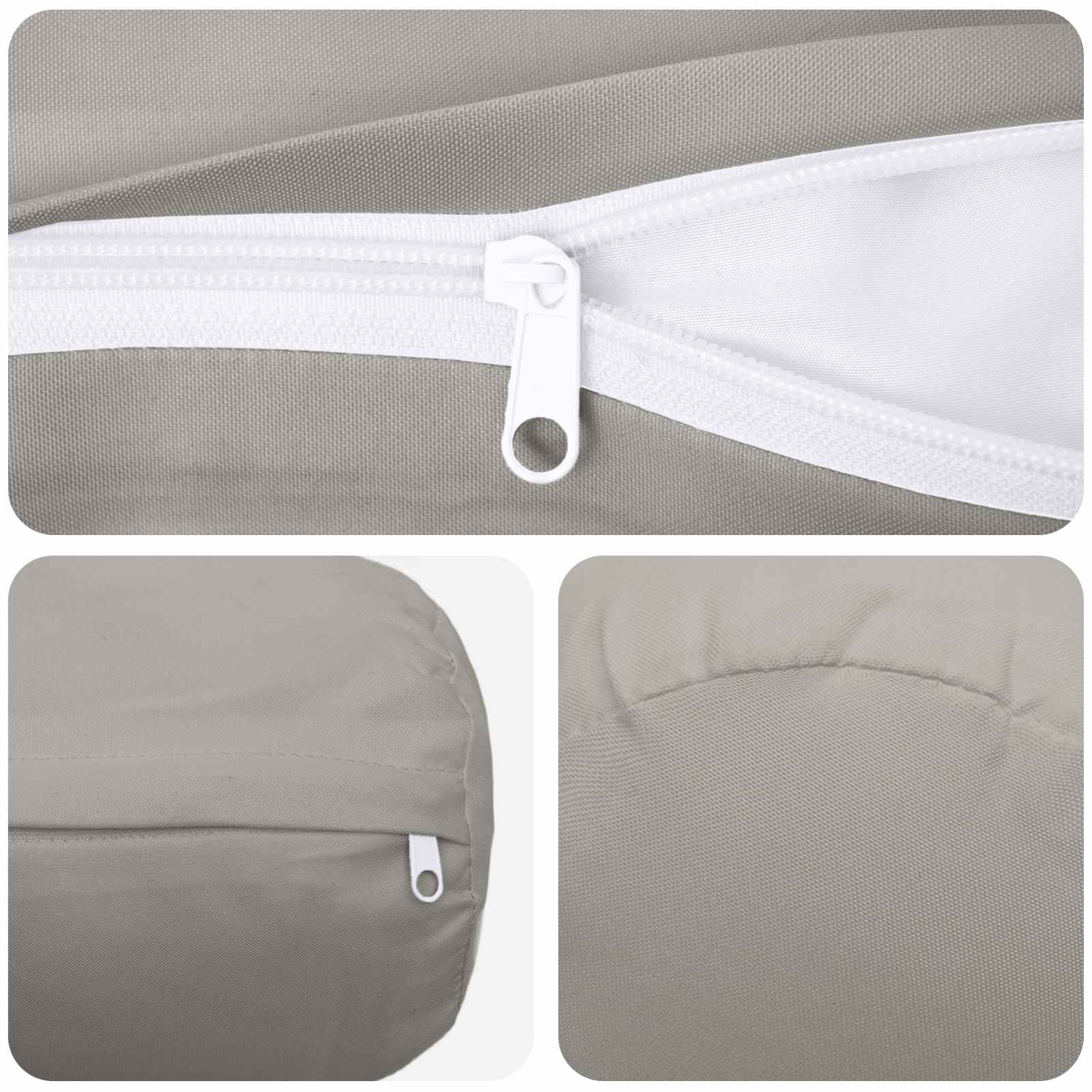 vidaXL Poszewka na poduszkę 2 pcs HEERLEN Szary Ø 15 x 40 cm Poliester