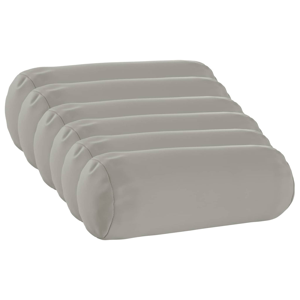 vidaXL Poszewka na poduszkę 6 pcs HEERLEN Szary Ø 15 x 40 cm Poliester