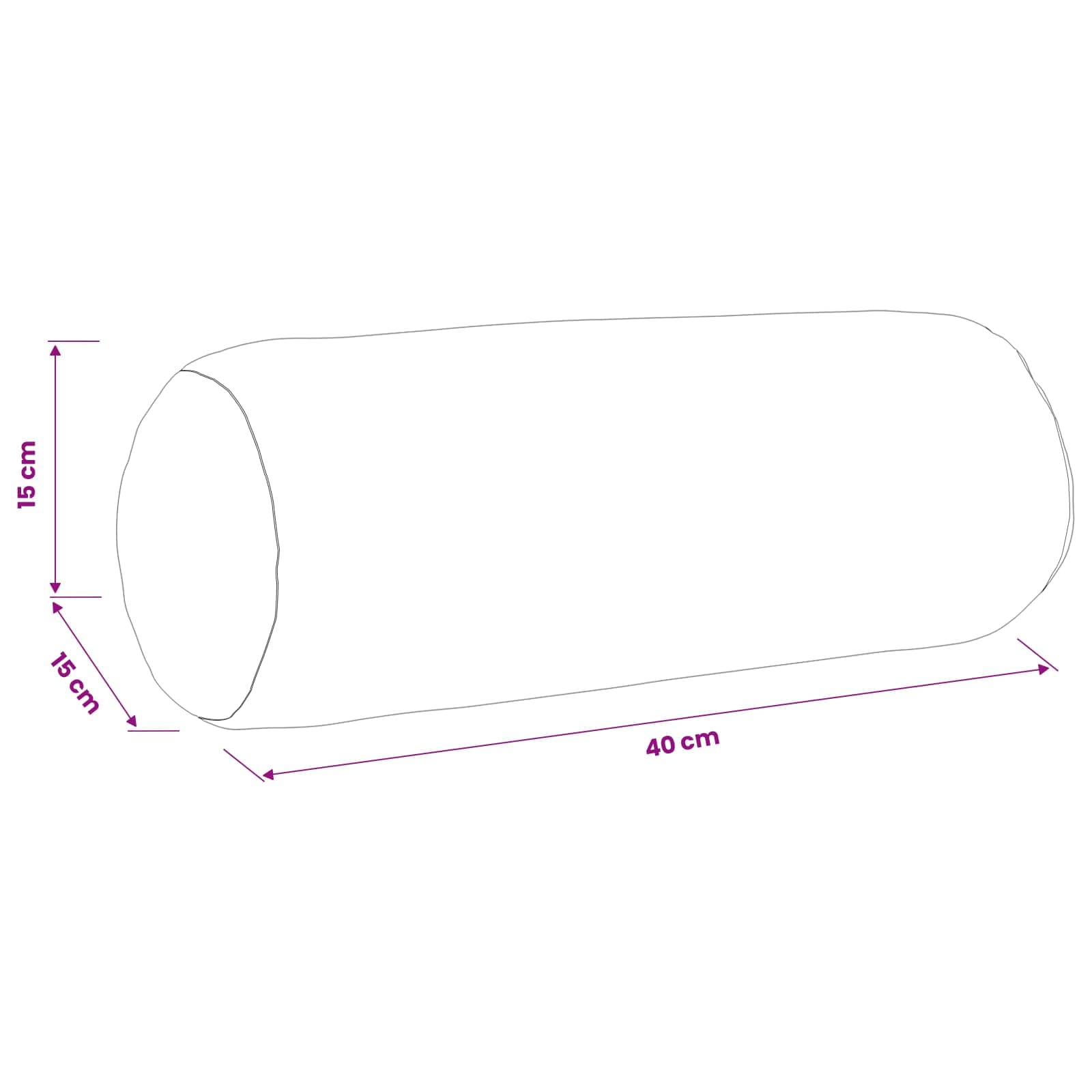 vidaXL Poszewka na poduszkę 6 pcs HEERLEN zielony Ø 15 x 40 cm