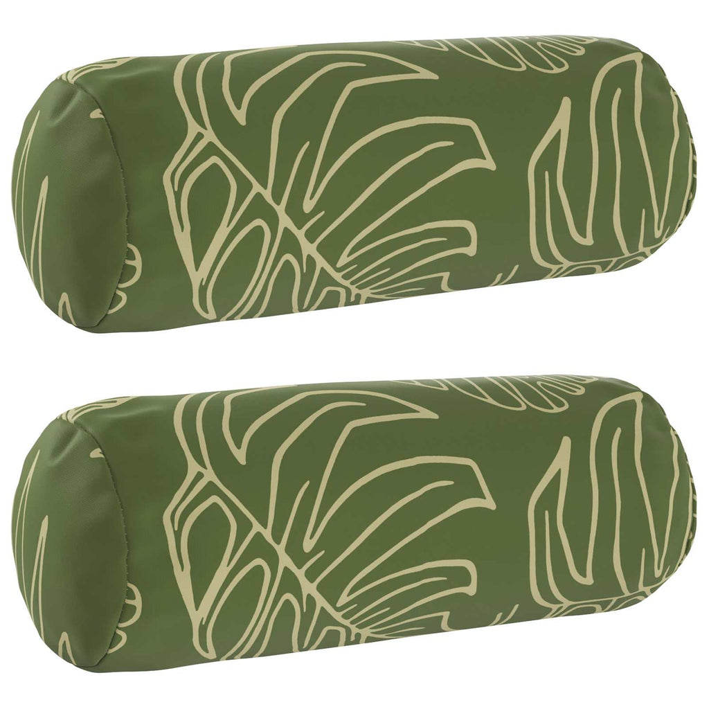 vidaXL Poszewka na poduszkę 2 pcs HEERLEN Wzór liścia Ø 15 x 40 cm