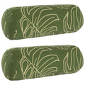 vidaXL Poszewka na poduszkę 2 pcs HEERLEN Wzór liścia Ø 15 x 40 cm