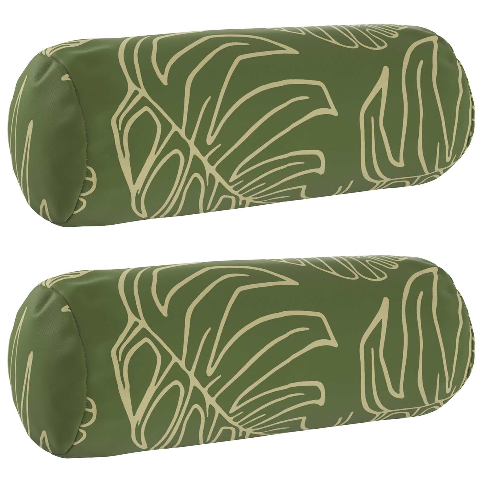 vidaXL Poszewka na poduszkę 2 pcs HEERLEN Wzór liścia Ø 15 x 40 cm