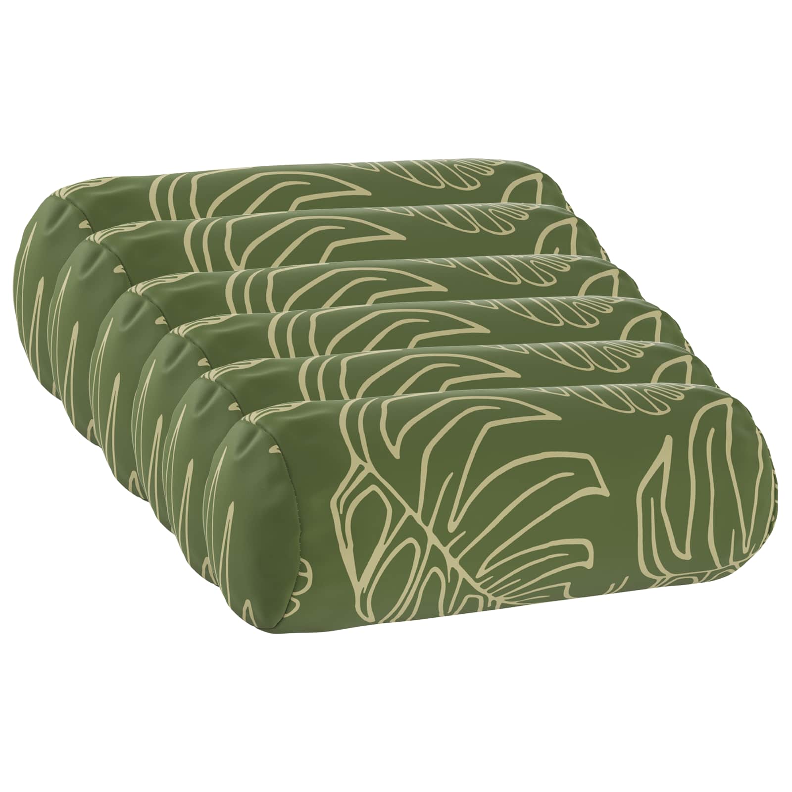 vidaXL Poszewka na poduszkę 6 pcs HEERLEN Wzór liścia Ø 15 x 40 cm
