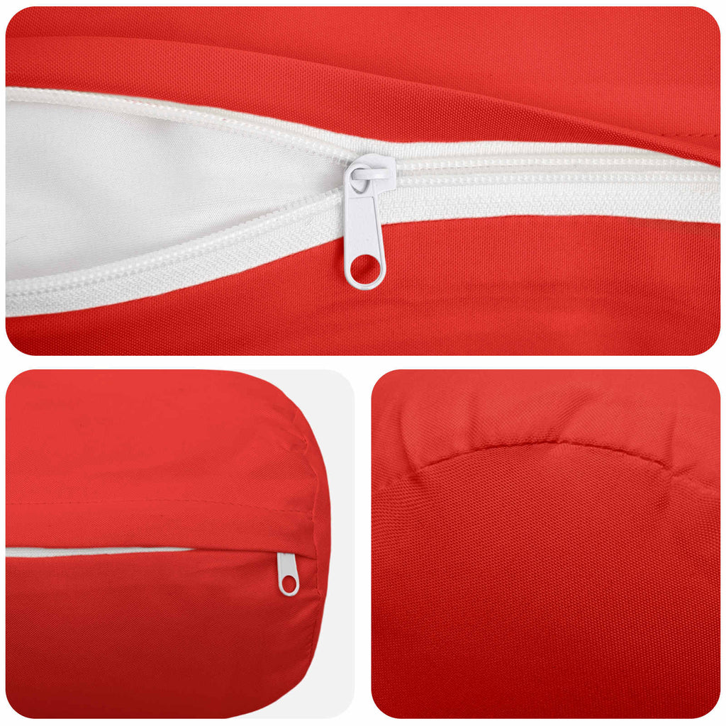 vidaXL Poszewka na poduszkę 2 pcs HEERLEN czerwony Ø 15 x 40 cm