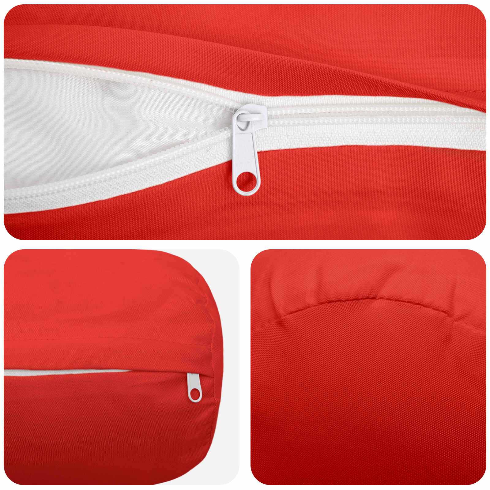 vidaXL Poszewka na poduszkę 2 pcs HEERLEN czerwony Ø 15 x 40 cm