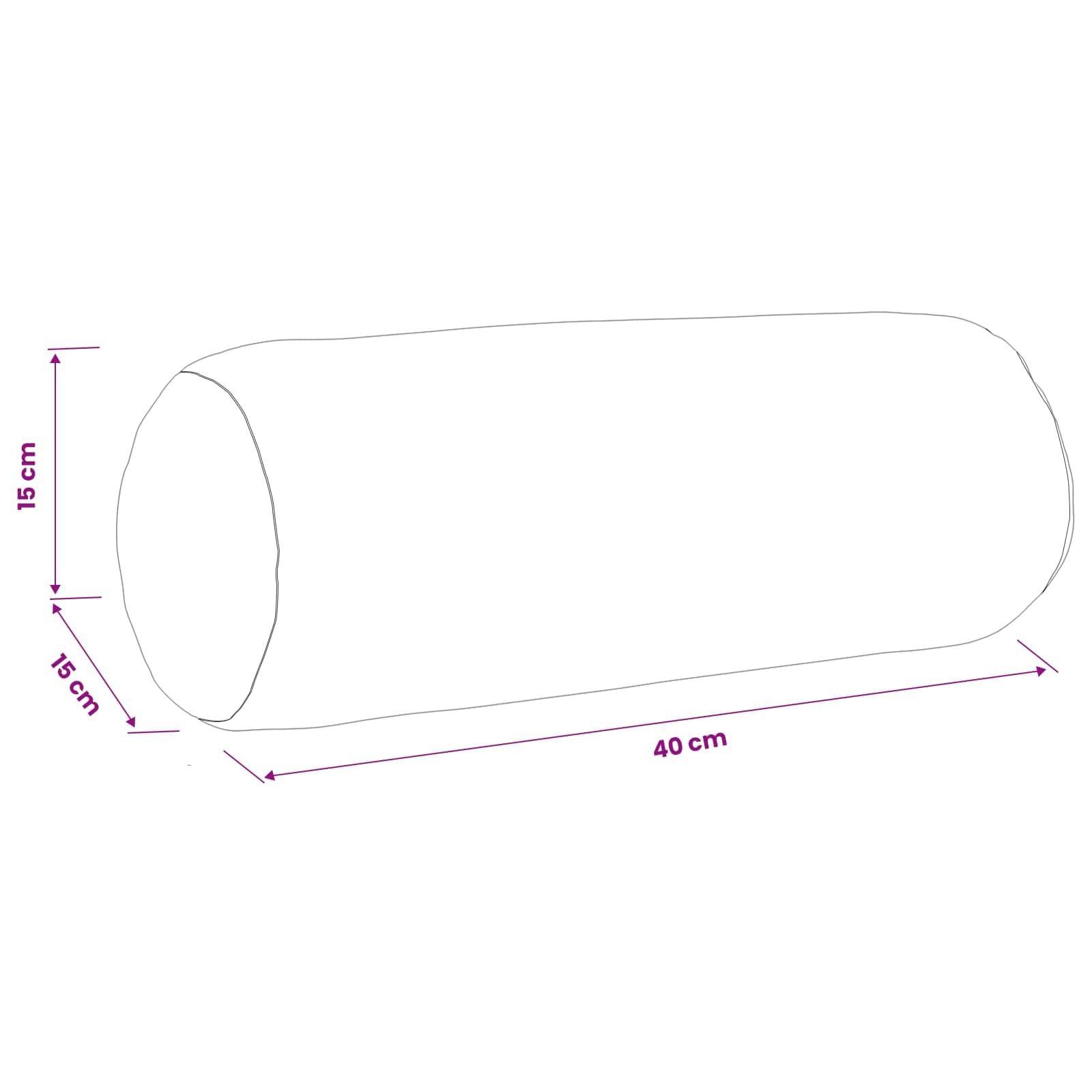 vidaXL Poszewka na poduszkę 2 pcs HEERLEN czerwony Ø 15 x 40 cm