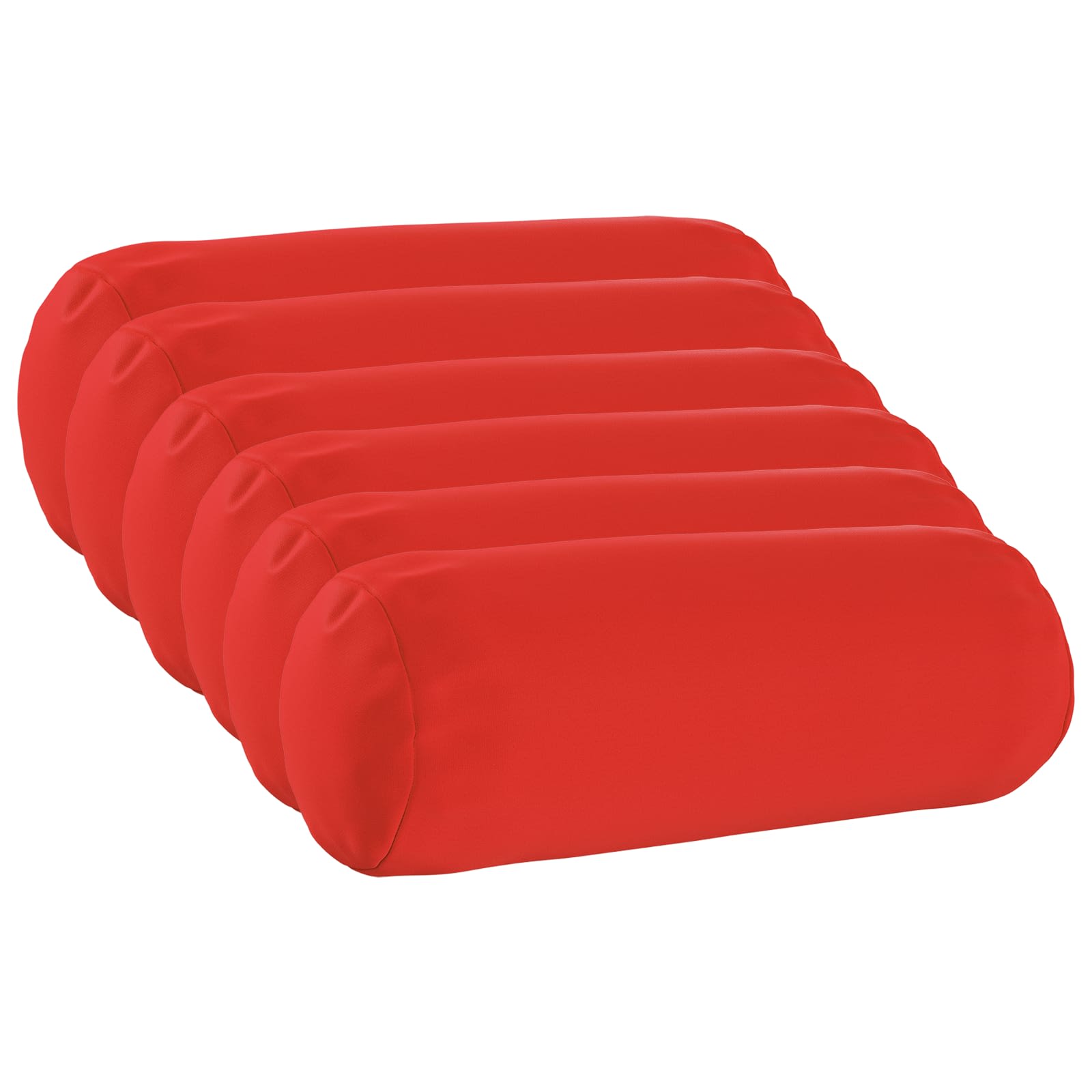 vidaXL Poszewka na poduszkę 6 pcs HEERLEN czerwony Ø 15 x 40 cm