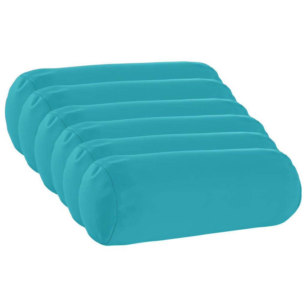 vidaXL Poszewka na poduszkę 6 pcs HEERLEN Turkusowy Ø 15 x 40 cm