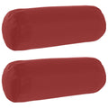 vidaXL Poszewka na poduszkę 2 pcs HEERLEN Czerwone wino Ø 15 x 40 cm