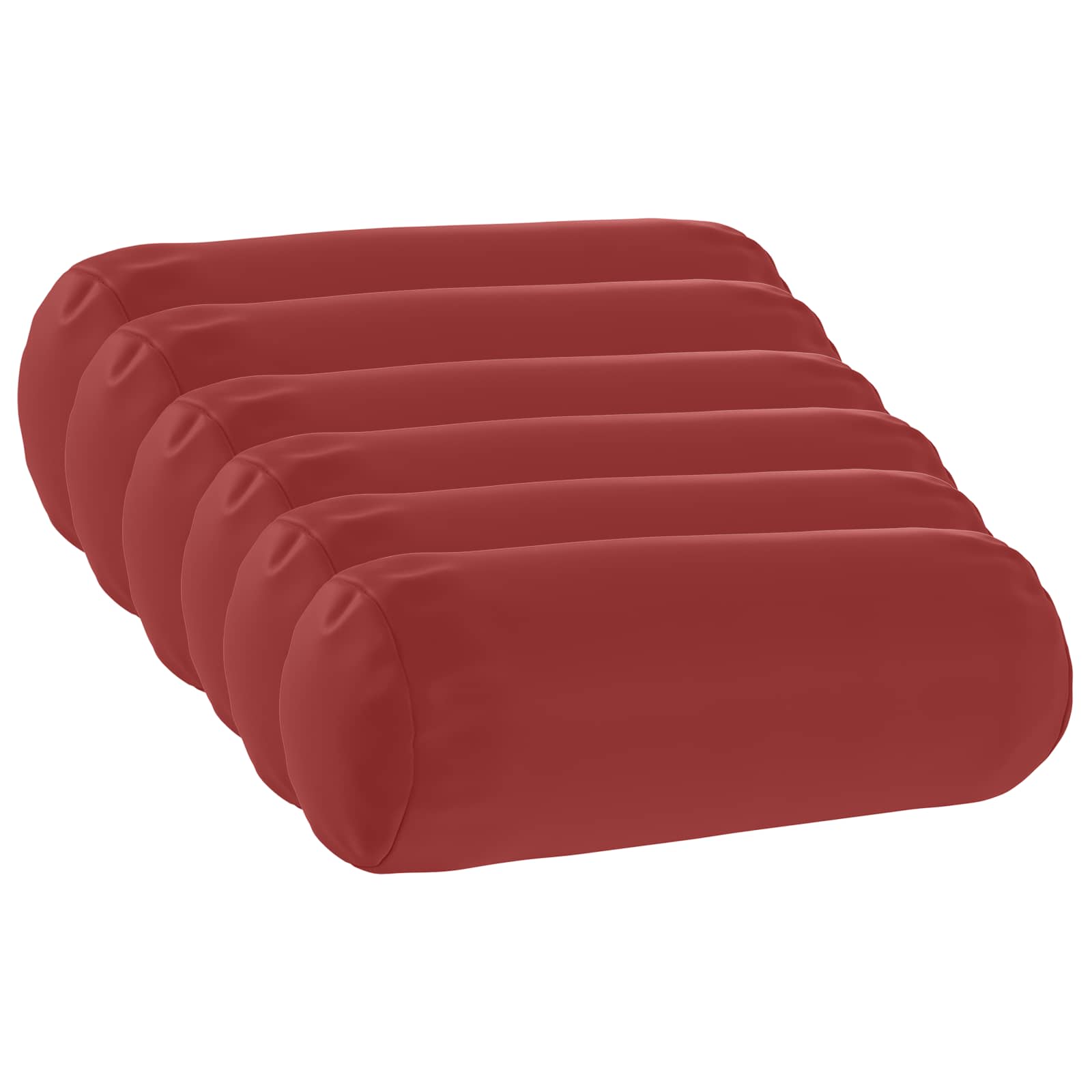 vidaXL Poszewka na poduszkę 6 pcs HEERLEN Czerwone wino Ø 15 x 40 cm