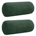 vidaXL Poszewka na poduszkę 2 pcs HEERLEN Ciemnozielony Ø 15 x 40 cm