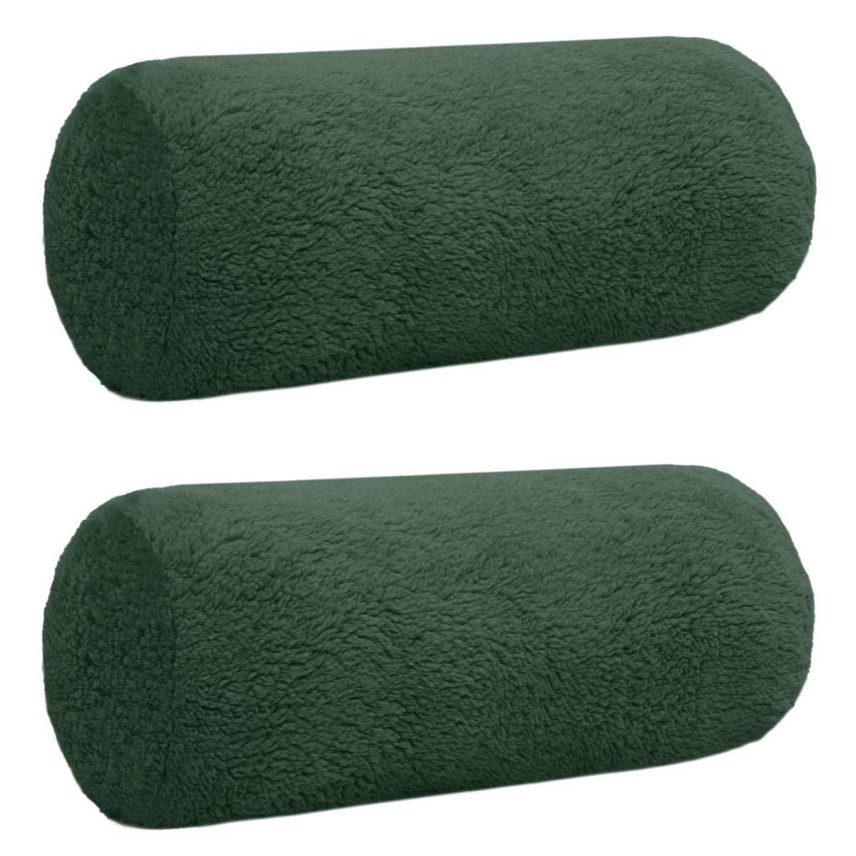 vidaXL Poszewka na poduszkę 2 pcs HEERLEN Ciemnozielony Ø 15 x 40 cm