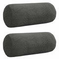 vidaXL Poszewka na poduszkę 2 pcs HEERLEN ciemnoszary Ø 15 x 40 cm