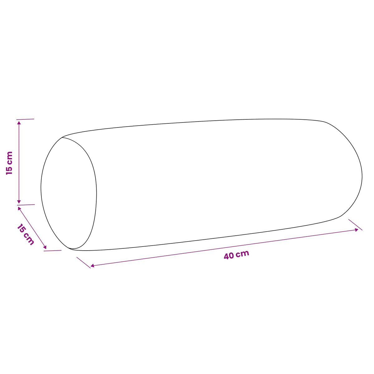 vidaXL Poszewka na poduszkę 6 pcs HEERLEN ciemnoszary Ø 15 x 40 cm