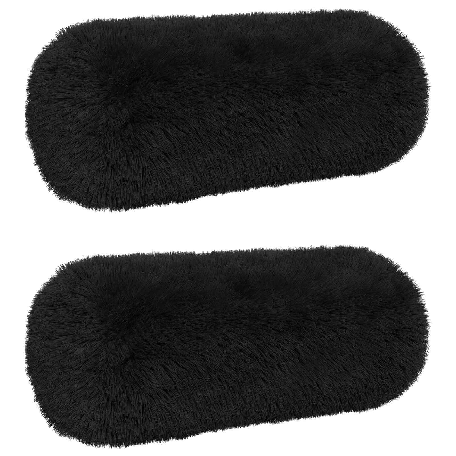 vidaXL Poszewka na poduszkę 2 pcs HEERLEN Czarny Ø 15 x 40 cm
