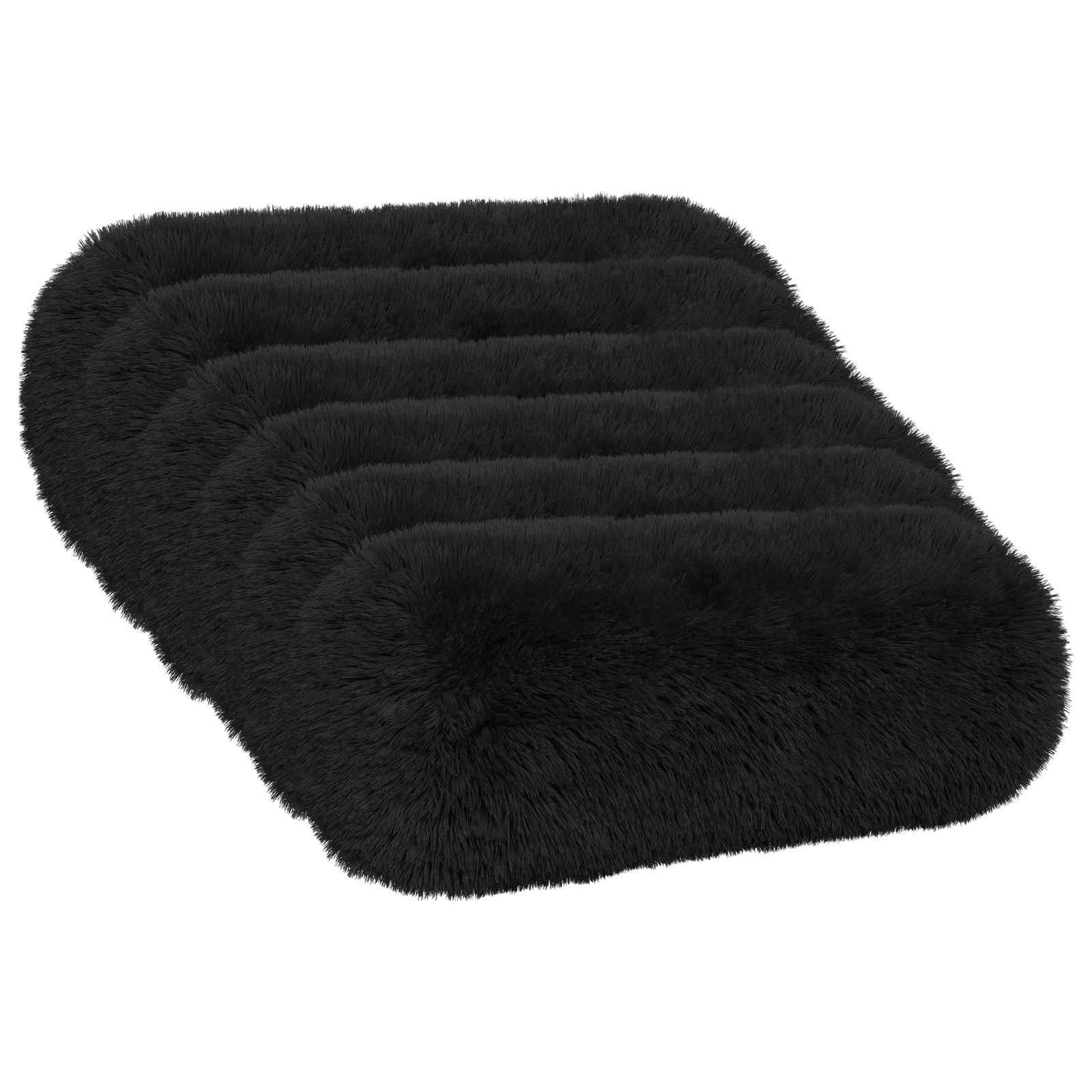 vidaXL Poszewka na poduszkę 6 pcs HEERLEN Czarny Ø 15 x 40 cm