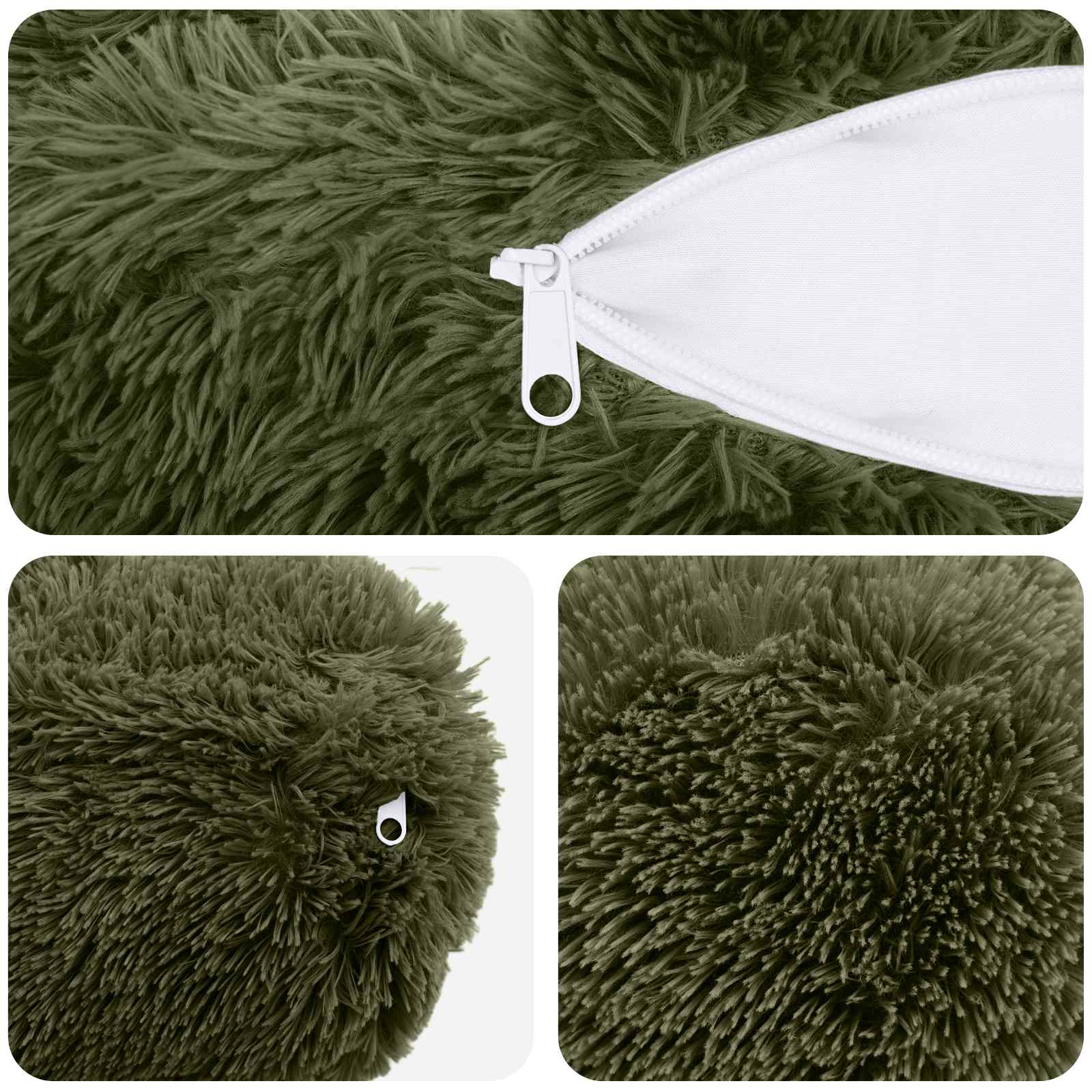 vidaXL Poszewka na poduszkę 2 pcs HEERLEN zielony Ø 15 x 40 cm