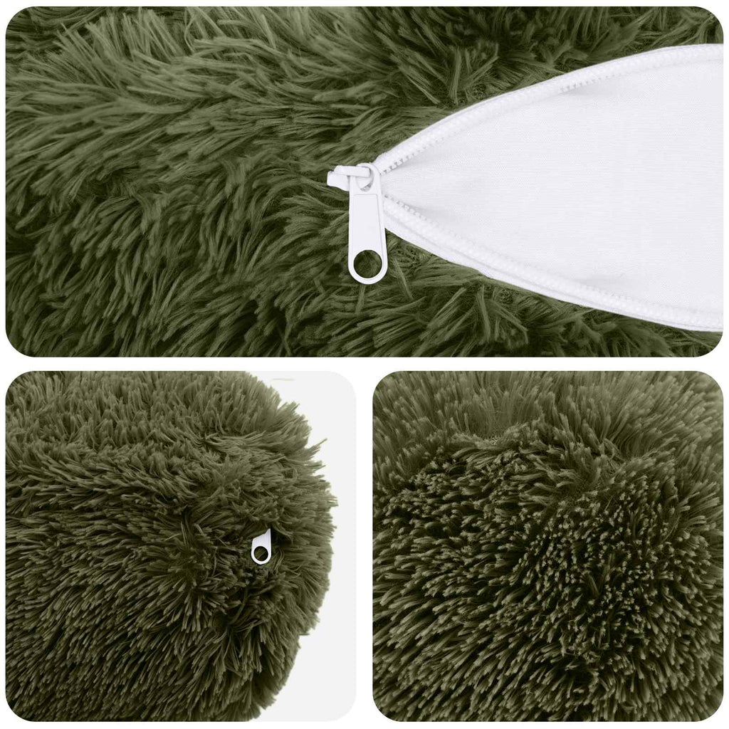 vidaXL Poszewka na poduszkę 6 pcs HEERLEN zielony Ø 15 x 40 cm