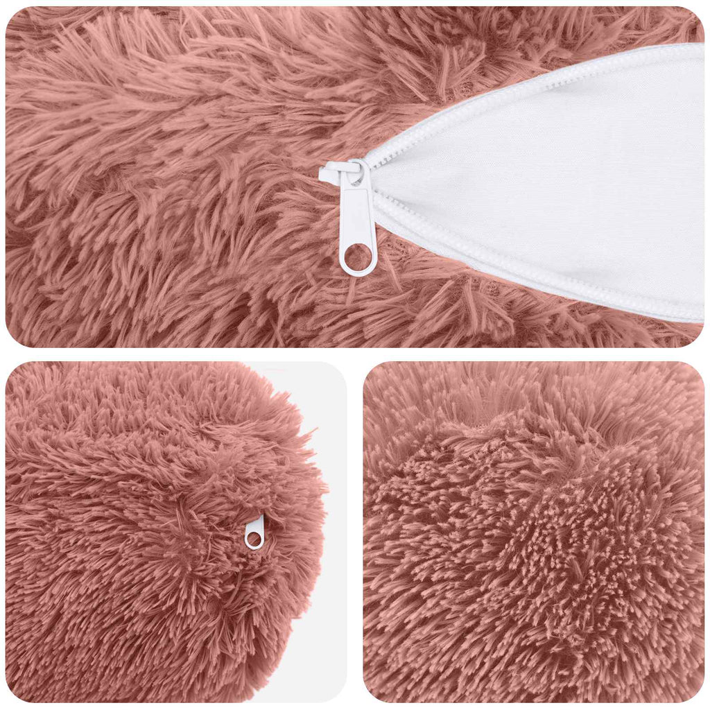 vidaXL Poszewka na poduszkę 6 pcs HEERLEN różowy Ø 15 x 40 cm