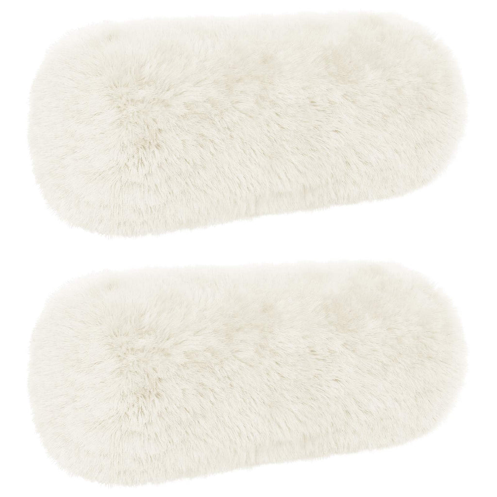 vidaXL Poszewka na poduszkę 2 pcs HEERLEN Biały Ø 15 x 40 cm Fleece PV