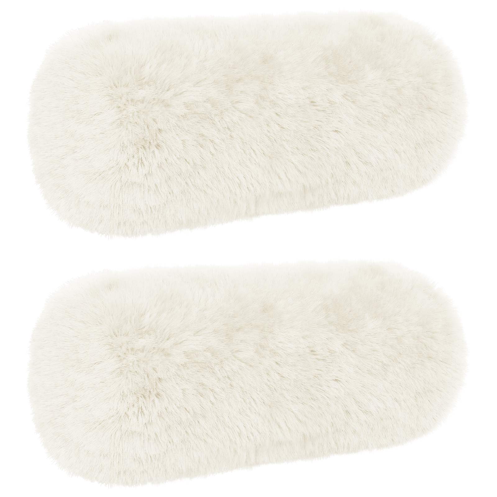 vidaXL Poszewka na poduszkę 2 pcs HEERLEN Biały Ø 15 x 40 cm Fleece PV