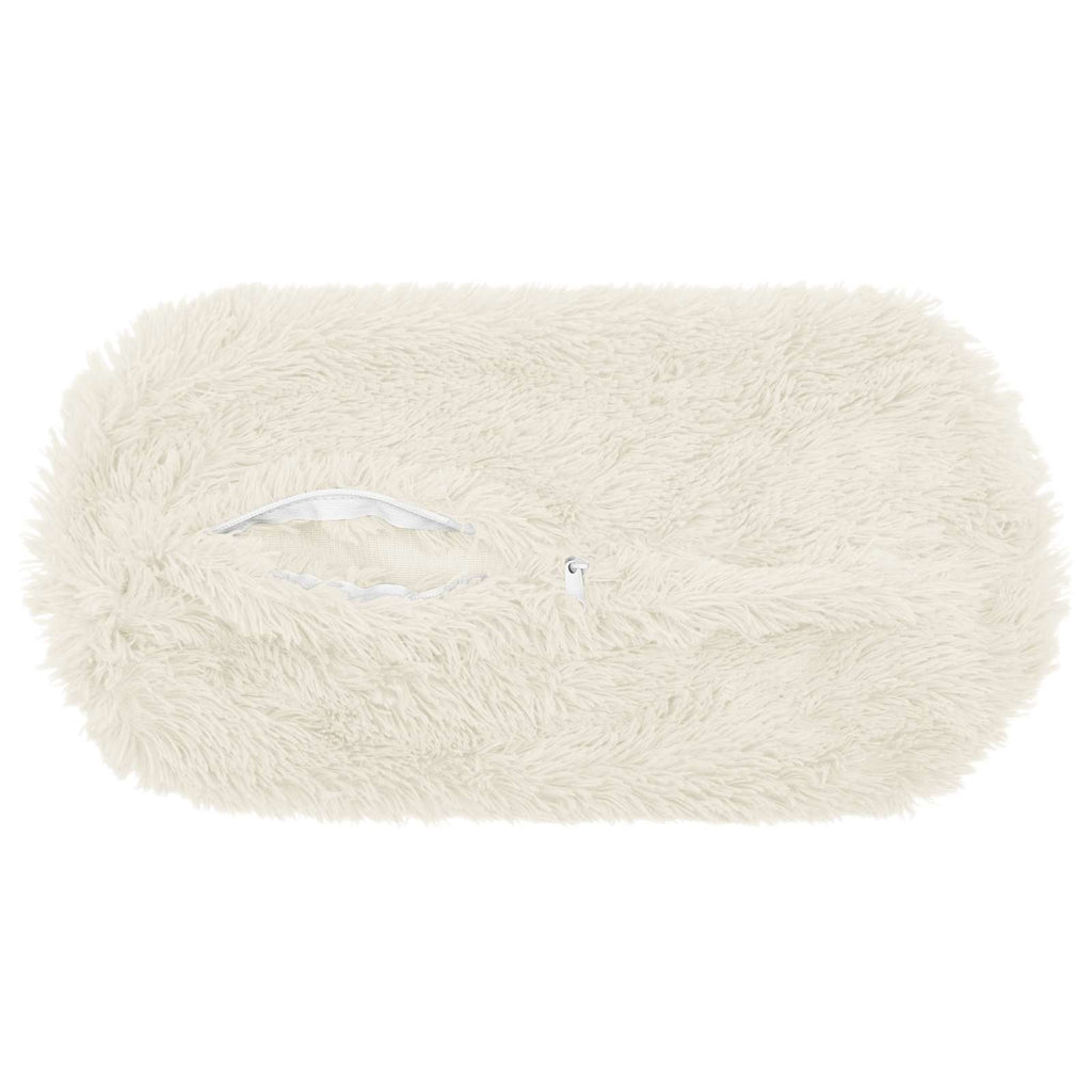 vidaXL Poszewka na poduszkę 2 pcs HEERLEN Biały Ø 15 x 40 cm Fleece PV