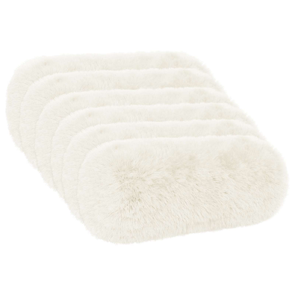 vidaXL Poszewka na poduszkę 6 pcs HEERLEN Biały Ø 15 x 40 cm Fleece PV
