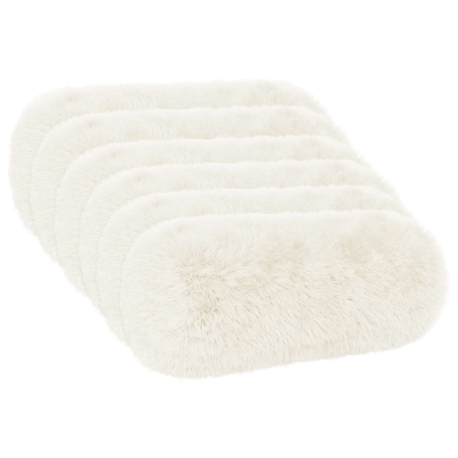 vidaXL Poszewka na poduszkę 6 pcs HEERLEN Biały Ø 15 x 40 cm Fleece PV