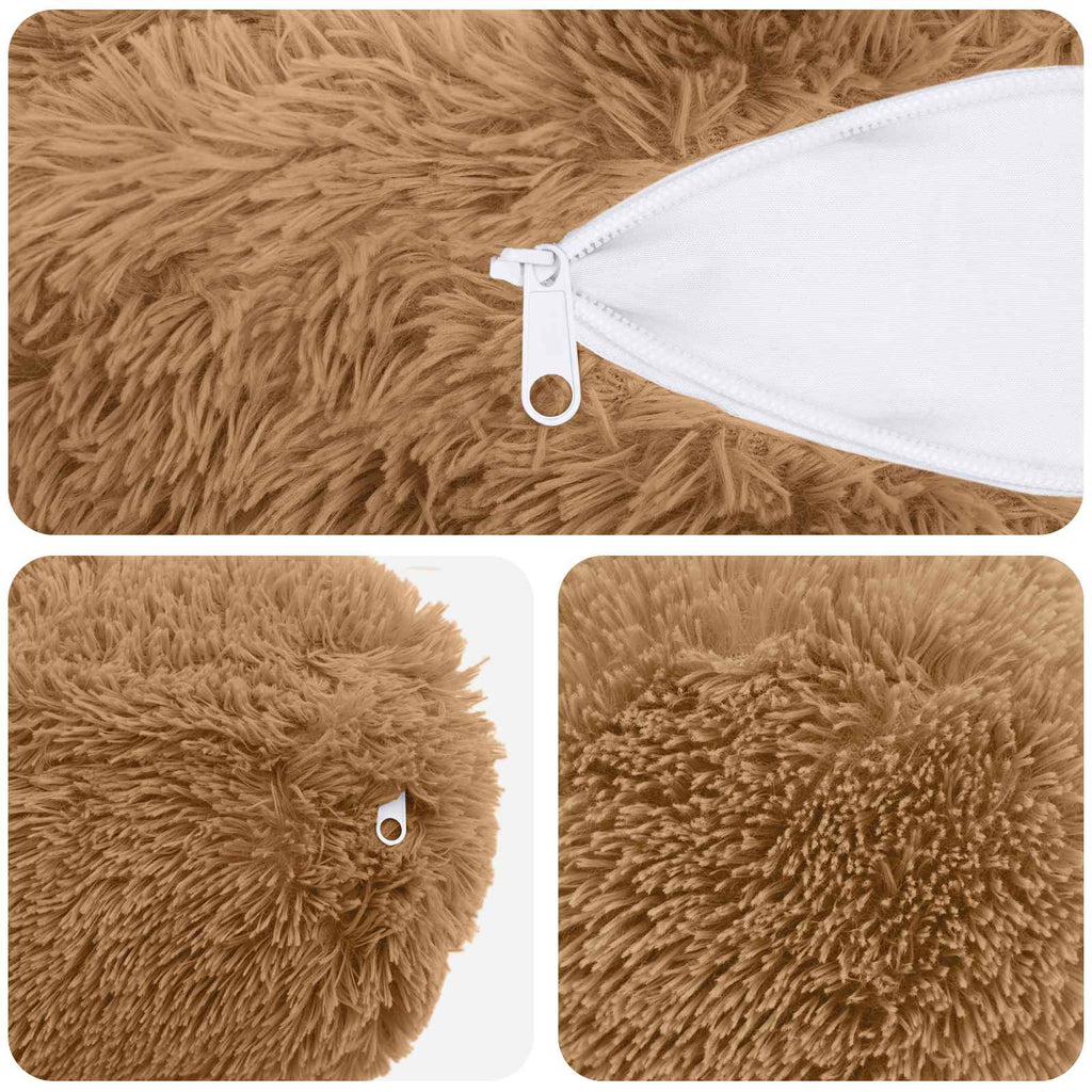 vidaXL Poszewka na poduszkę 6 pcs HEERLEN Ciemnoszary Ø 15 x 40 cm