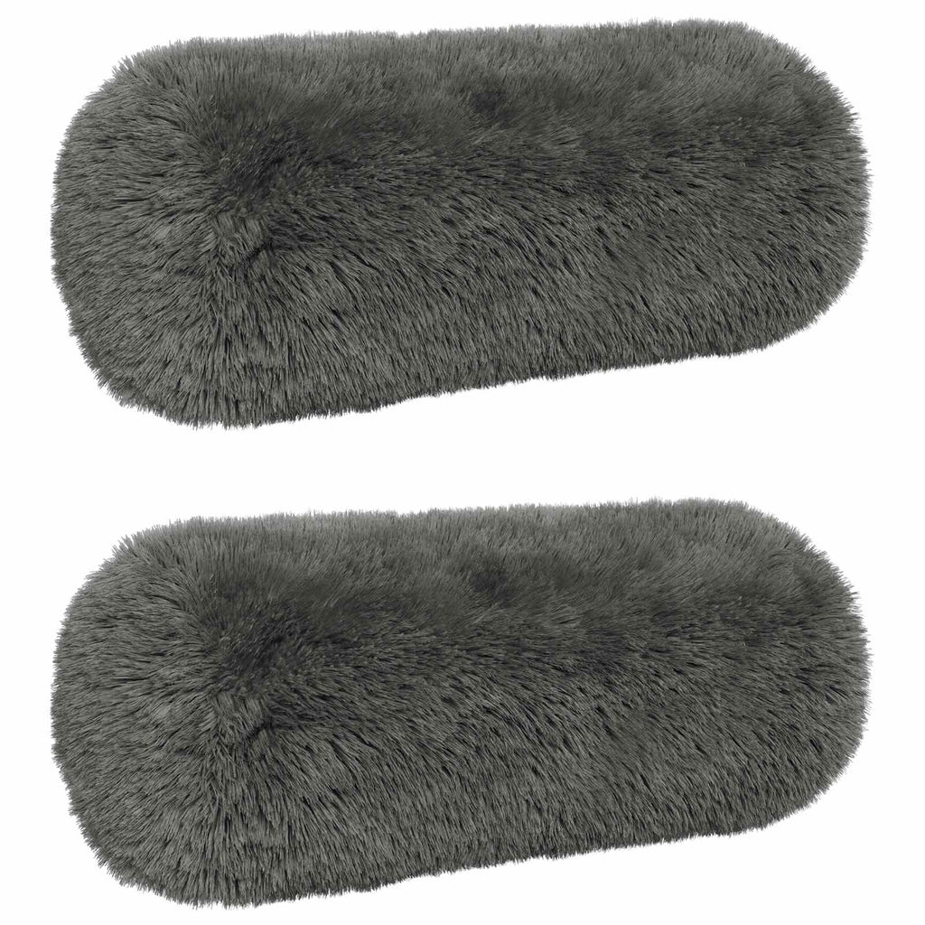 vidaXL Poszewka na poduszkę 2 pcs HEERLEN jasnoszary Ø 15 x 40 cm