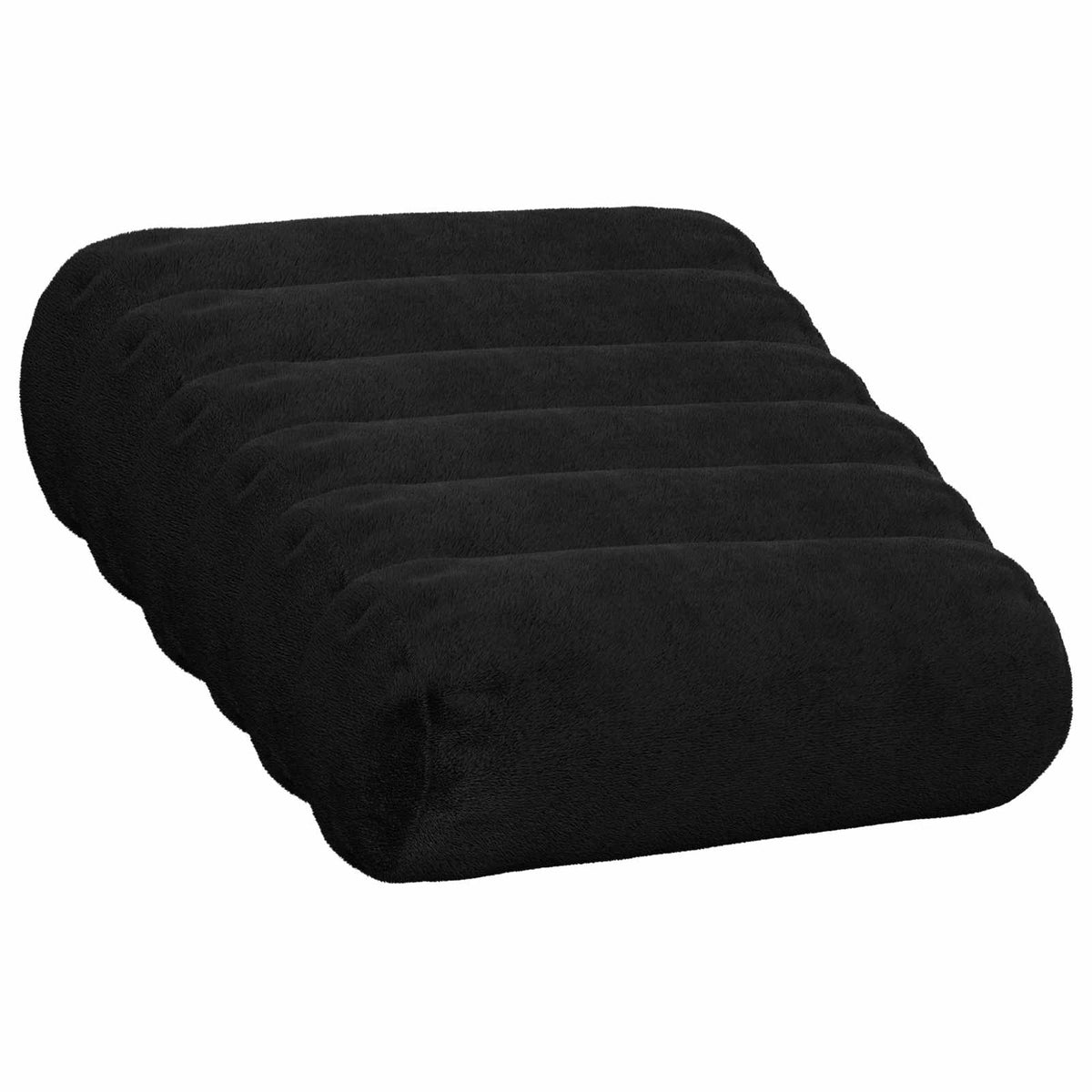vidaXL Poszewka na poduszkę 6 pcs HEERLEN Czarny Ø 15 x 40 cm Flanela