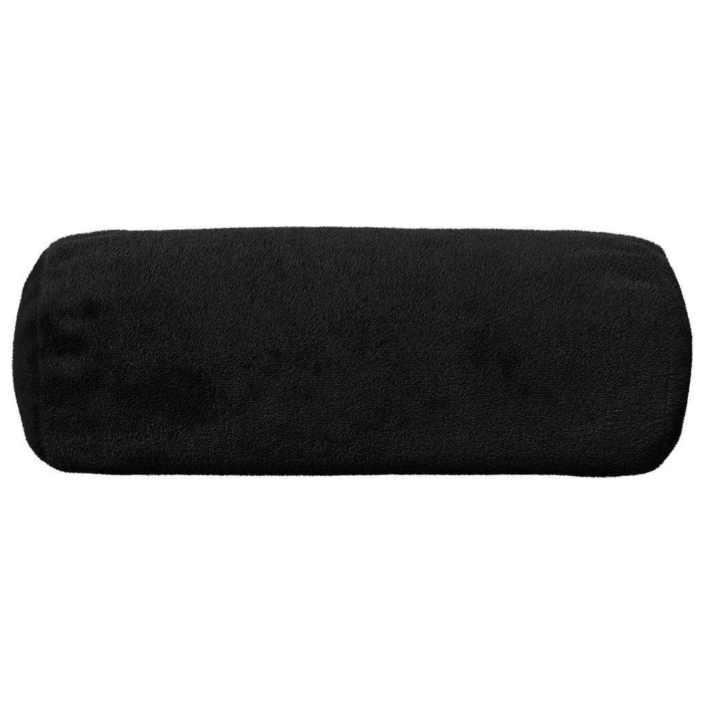 vidaXL Poszewka na poduszkę 6 pcs HEERLEN Czarny Ø 15 x 40 cm Flanela